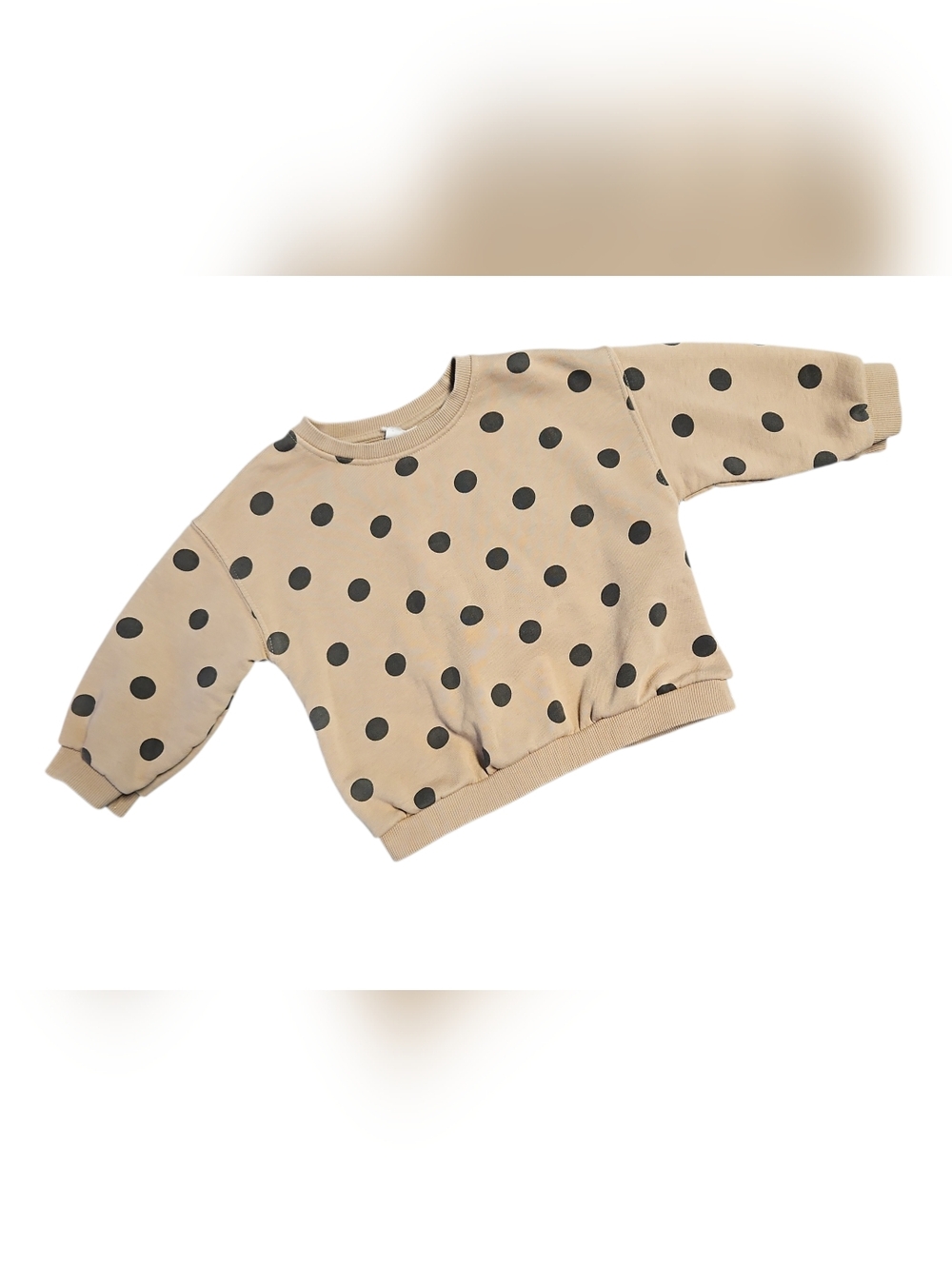 Zara Kids Brown & Black Polka Dot Sweatshirt Size 2t or 3t